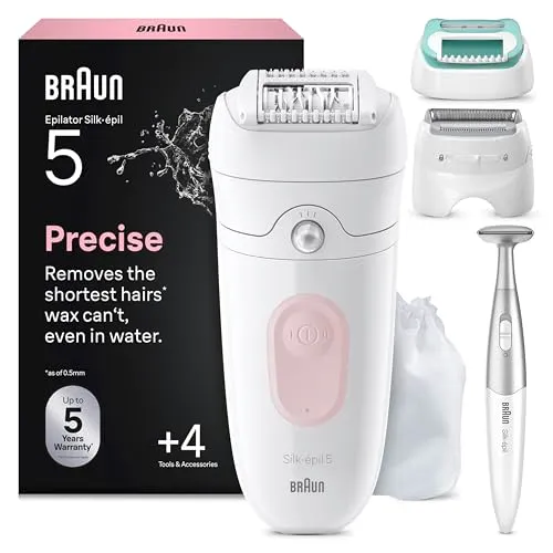 Braun Epilierer Damen Silk·épil 5, Ladyshaver, 5-251, Rosa
