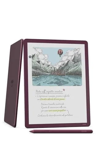 Amazon Kindle Scribe Colorsoft 64 GB (ultimo modello) — Schermo a colori da 11’’, effetto carta, luce frontale — Sottile, leggero, potente — Scrivi nel taccuino, nei documenti e nei libri - Porpora