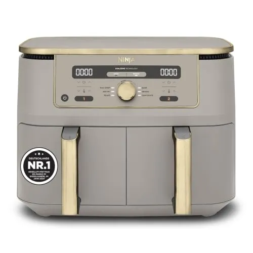 Ninja Dual Zone Digital Air Fryer, 2 Schubladen, 6-in-1, Heißluftfritteuse