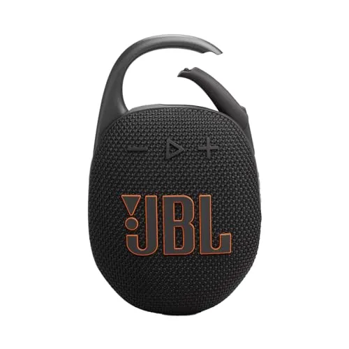 JBL Clip 5 in Schwarz – Tragbare Bluetooth-Lautsprecher-Box mit JBL Pro Sound, tiefem Bass und Playtime-Boost-Funktion – Wasserfest und staubfest – 12 h Laufzeit