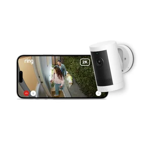Ring Außenkamera Plus Solar (Outdoor Camera Plus neueste generation) | 2K-Weitwinkelvideo | Kabellose Überwachungskamera zur Selbstinstallation | 30-tägiger Gratiszeitraum für Ring-Abonnement