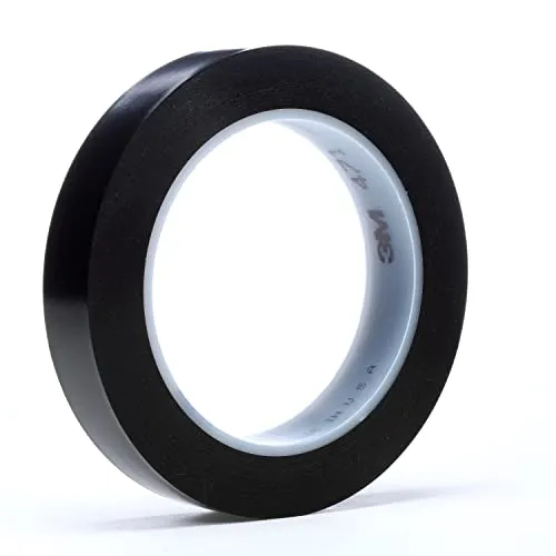 3M 471 Hochwertiges Weich-PVC-Klebeband, 25 mm x 33 m, Schwarz (36-er Pack)