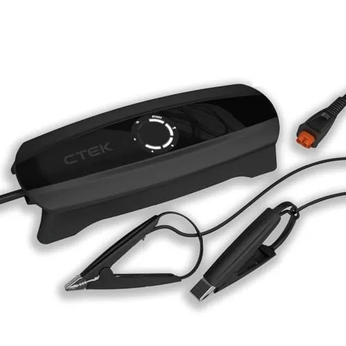 CTEK CS ONE (Gen 2) mit WLAN, 12-V-Smart-Batterieladegerät und -Erhaltungsladegerät mit App-Steuerung, Fernüberwachung, adaptiver Ladung und polungsfreien Klemmen für PKW und Motorräder